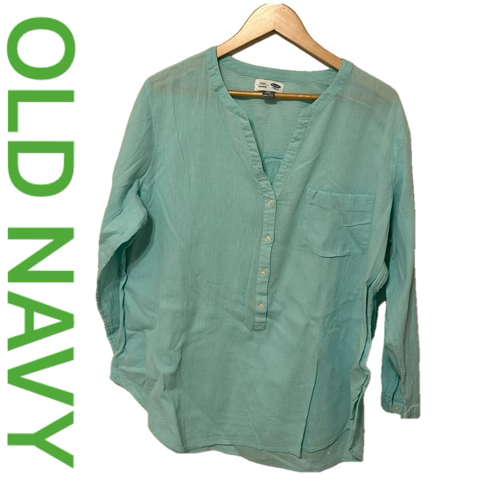 Old Navy Tinic blue/green women’s blouse size XXL GUC